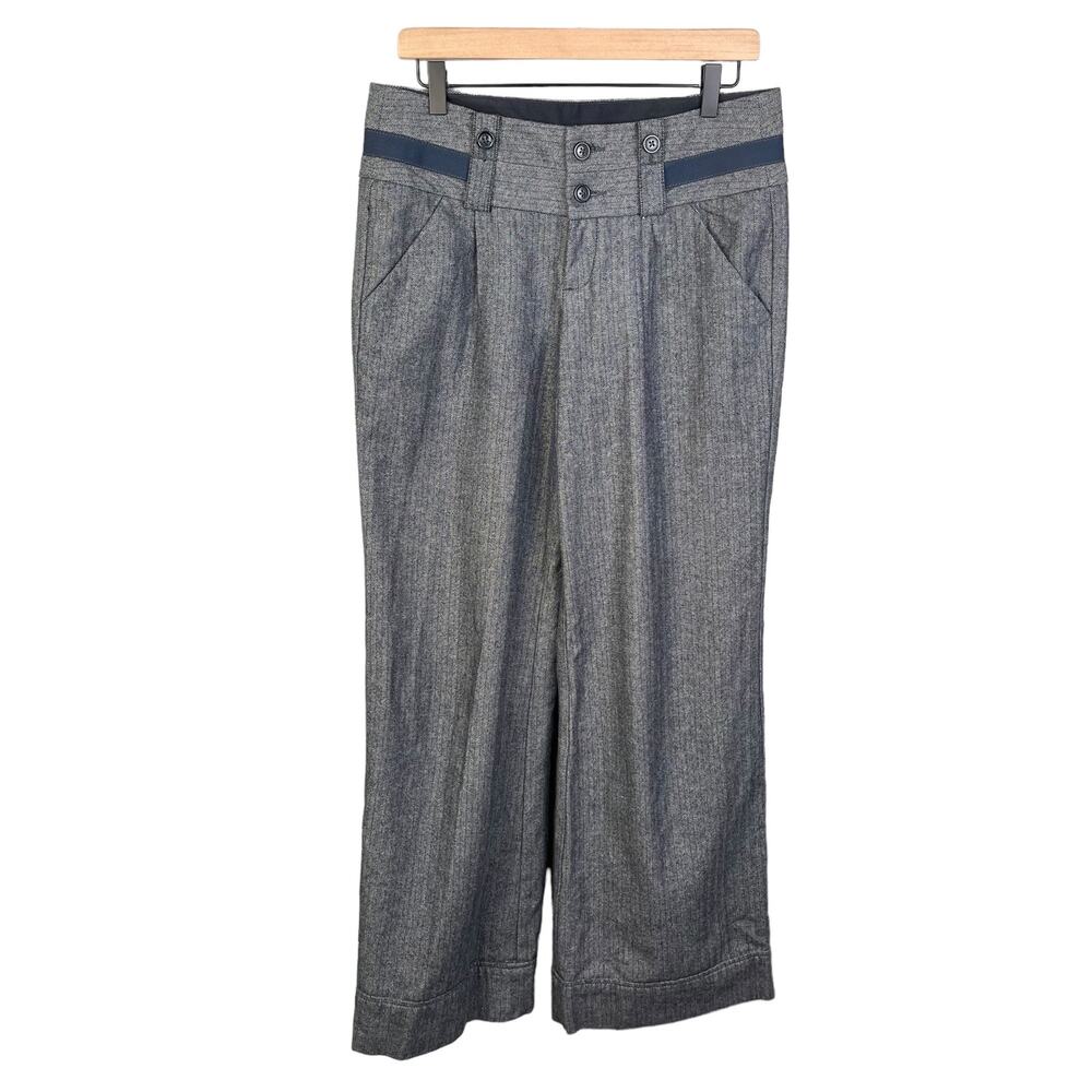Gidra Womens Gray Trouser Pants Loose Baggy‎ Y2k 90' Wide Leg Size 8